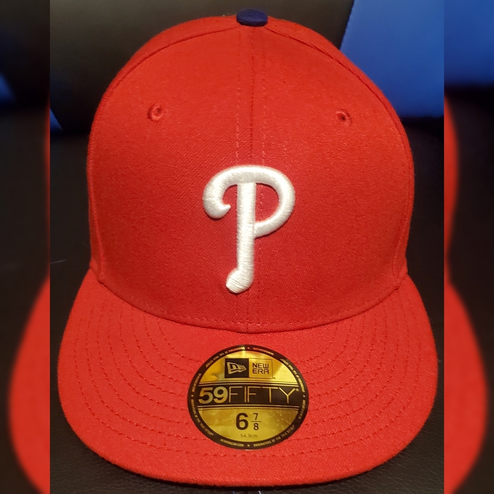Youth New Era Red 59FIFTY Cap with White Phillies Logo